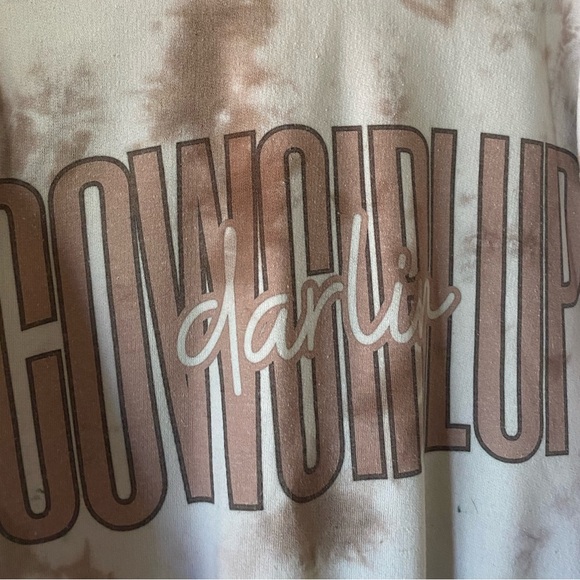 Gildan Tie-Dye Crew Neck Sweater - Brown and Cream - Picture 2 of 2